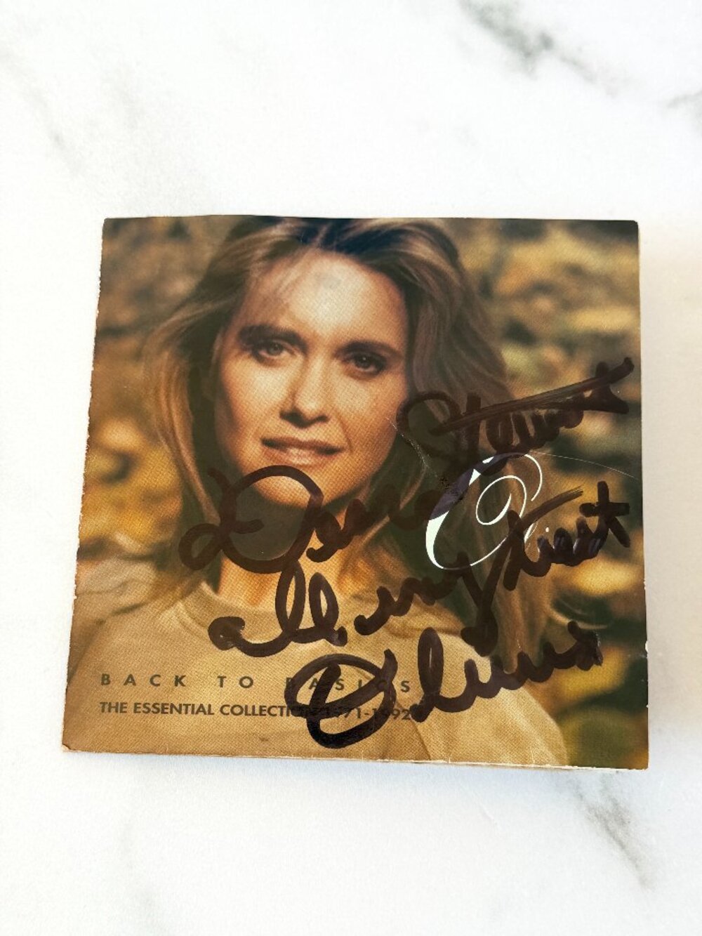Olivia Newton-John Signed Back to Basics CD Booklet Autograph 1992 RARE